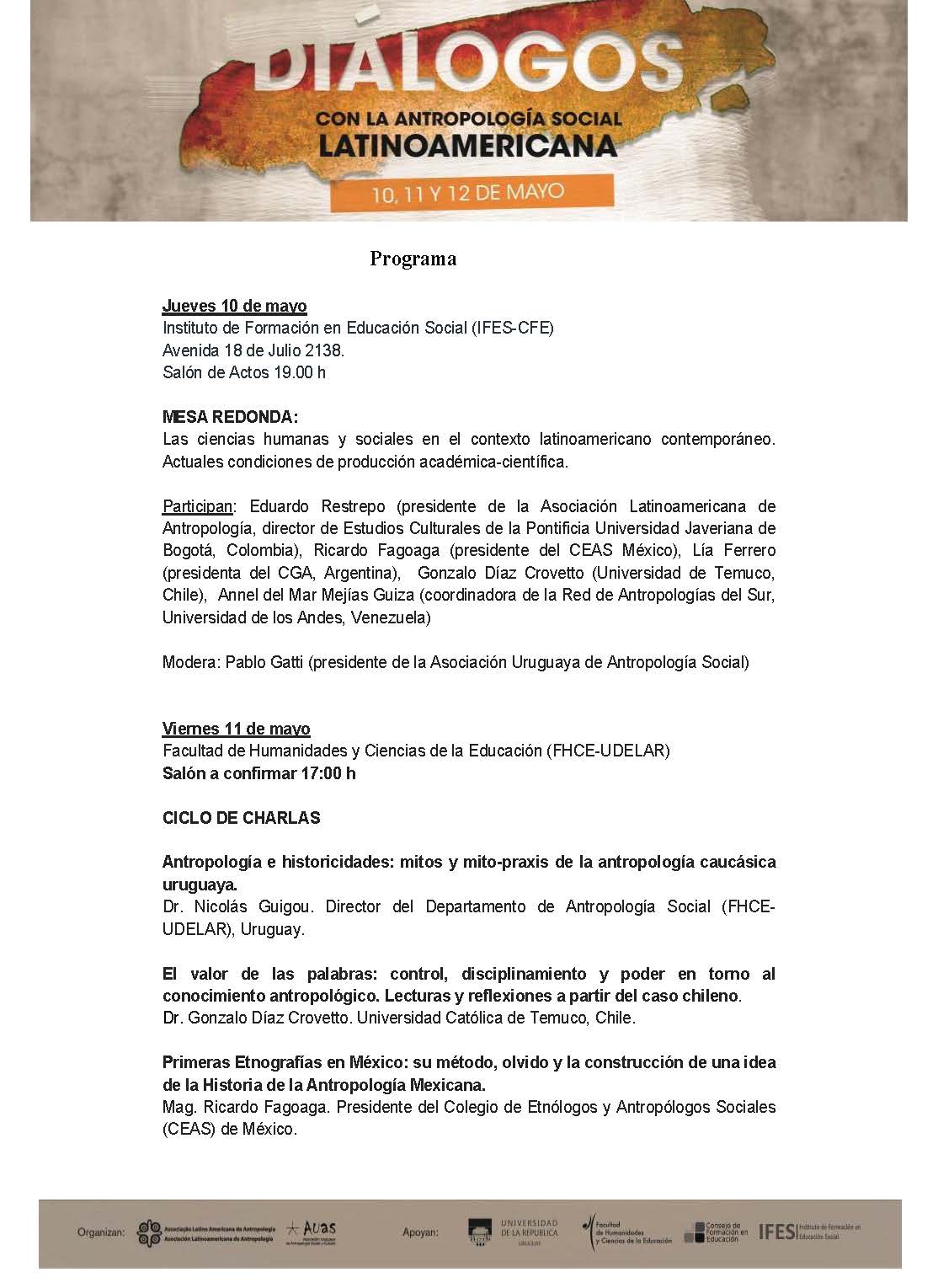 Programa Evento Uruguay P&aacute;gina 1