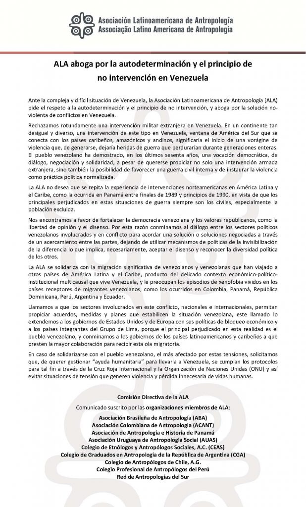 Comunicado sobre Venezuela PDF